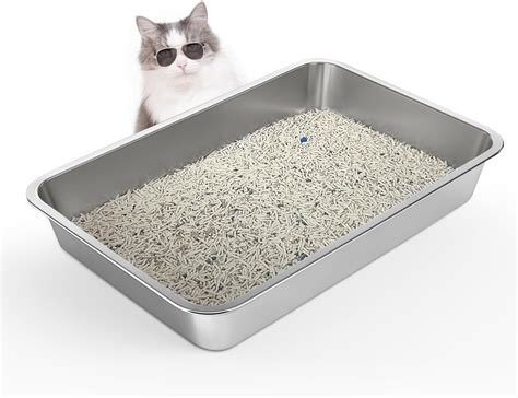 less litter steel box|shallow litter box.